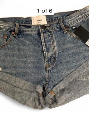 One Teaspoon Blue Rolled Cuff Denim Shorts BNWT